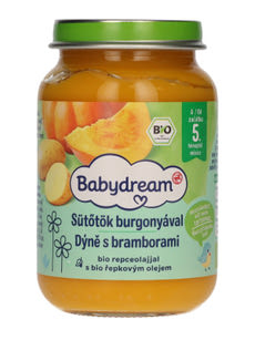 Babydream Bébiétel Sütőtök Püré Burgonya Ízesítéssel 5 Hónapos Kortól - 190 g kisképe