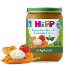 HiPP zöldségek lencsével és rizzsel 6 hónapos kortól - 190 g kisképe