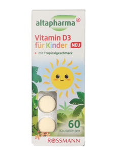 Altapharma D3 rágótabletta gyerekeknek - 60 db kisképe