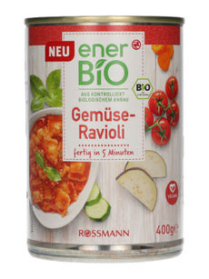 Ener-bio Ravioli paradicsomos-zöldséges szószban - 400 g kisképe