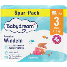 Babydream Midi nadrágpelenka 3-as 5-9 kg - 86 db kisképe