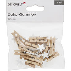 Dekowelt mini csipesz csillaggal vagy szivecskével - 20 db kisképe