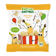 Freche Freunde Bio Party-Pops banános puffasztott rizs és kukorica snack 1 éves kortól - 15 g kisképe