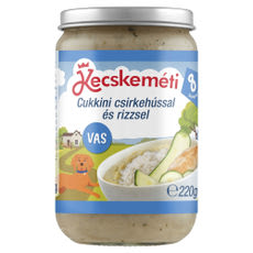 Kecskeméti bébiétel cukkini csirkehússal és rizzsel 8 hónapos kortól - 220 g kisképe