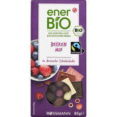 enerBiO bogyós gyümölcs mix háromféle csokoládéban - 85 g kisképe