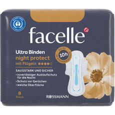 Facelle Ultra Protect éjszakai egészségügyi betét - 8 db kisképe