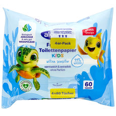 Alouette Kids Ultra Sensitiv nedves toalettpapír - 240 db kisképe