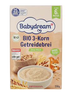 Babydream Bio Gabonapép 3 Féle Gabonából 6 Hónap Kortól - 250 g kisképe