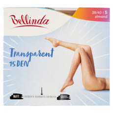Bellinda Transparent 15 Den Almond S Harisnya - 1 db kisképe