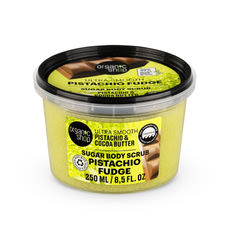 Organic Shop kisimító testradír pisztáciával és kakaóvajjal - 250 ml kisképe