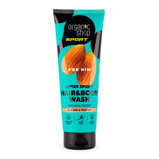 Organic Shop sportolás utáni sampon és tusfürdő mandulával és fehérjével - 200 ml kisképe