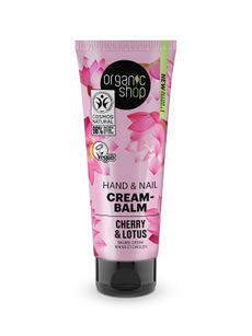 Organic Shop Kéz - és körömápoló balzsam bio cseresznye és lótusz kivonattal - 75 ml kisképe