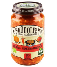 Rudolfs Bio bébiétel paella lazaccal és zöldségekkel 12 hónapos kortól - 190 g kisképe