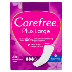 Carefree Plus Large Fresh Scent tisztasági betét - 48 db kisképe