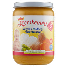 Kecskeméti bébiétel vegyes zöldség csirkehús ízesítéssel 5 hónapos kortól - 190 g kisképe