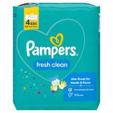 Pampers Fresh Clean nedves törlőkendő (4x80) - 320 db kisképe
