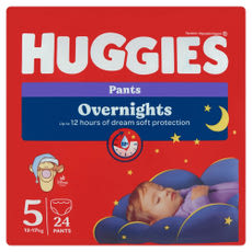 Huggies Pants Overnight 5 éjszakai bugyipelenka 12-17 kg - 24 db kisképe