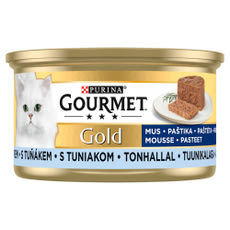 Gourmet Gold felnőtt teljes értékű konzerv macskáknak, tonhalas pástétom - 85 g kisképe
