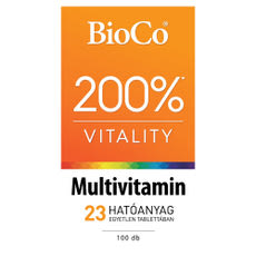 BioCo 200% Multivitamin DUPLA étrend-kiegészítő filmtabletta - 100 db kisképe