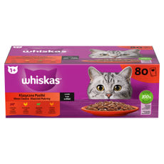 Whiskas tasakos eledel vegyes válogatás felnőtt macskák számára mártásban 80x85 g - 6800 g kisképe