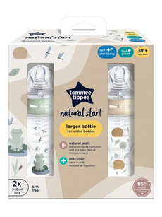 Tommee Tippee Natural Start önsterilizáló cumisüveg /béka, süni 2x340 ml - 1 db kisképe