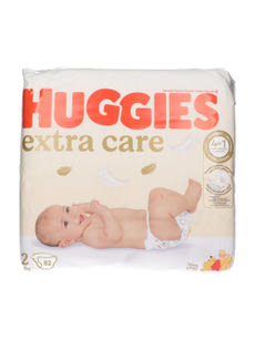 Huggies Extra Care 2 újszülött nadrágpelenka 3-6 kg - 82 db kisképe