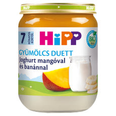 Hipp Bio joghurt mangóval és banánnal 7 hónapos kortól - 160 g kisképe