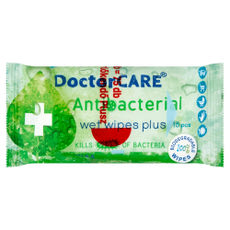 Doctor Care antibakteriális nedves törlőkendő (5x15 db) - 75 db kisképe