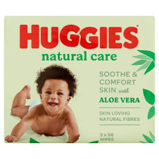 Huggies Natural Care Triplo nedves törlőkendő - 168 db kisképe