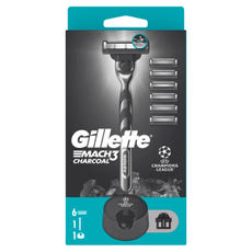Gillette Mach3 Charcoal férfi borotva készülék 6 db borotvabetéttel - 1 db kisképe