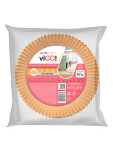 viGO! sütőpapír air fryerhez 16 cm - 50 db kisképe