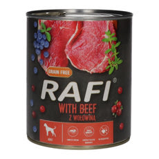Rafi pástétom kutyáknak marhahússal, vörös és kékáfonyával - 800 g kisképe
