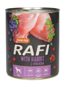 Rafi pástétom kutyáknak nyúlhússal, vörös és kékáfonyával - 800 g kisképe