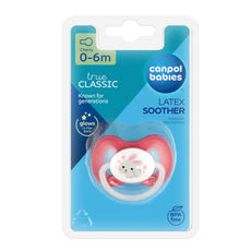 Canpol babies Bunny&Company világító kaucsuk cseresznye alakú cumi 0-6 hónapos korig /rózsaszín -1 db kisképe