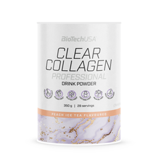 BioTechUSA Collagen Clear Professional étrend-kiegészítő italpor barackos ice tea ízben - 350 g kisképe