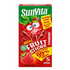 Sunvita Mini Fruit Sticks gyümölcs snack eperrel 5 db - 50 g kisképe
