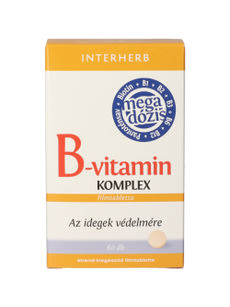 Interherb B-Vitamin Komplex Mega Dózis tabletta - 60 db kisképe