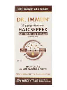 Dr. Immun hajcseppek koffeinnel - 50 ml kisképe