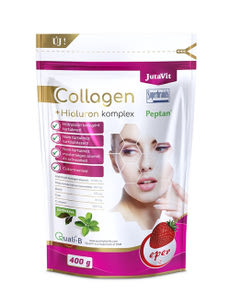 JutaVit Collagen+Hialuron Komplex italpor eper ízben - 400 g kisképe