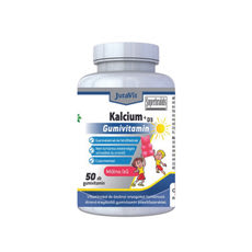 JutaVit Kalcium+D3 gumivitamin málna ízben - 50 db kisképe