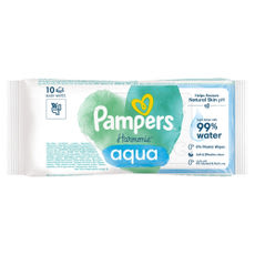 Pampers Harmonie Aqua nedves törlőkendő - 10 db kisképe