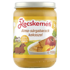 Kecskeméti bébiétel alma - sárgabarack keksz ízesítéssel 6 hónapos kortól - 190 g kisképe