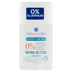 Dermaflora 0% Sensitive with MSM illatmentes deo gélstift - 50 ml kisképe