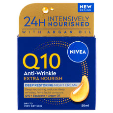 Nivea q10 power ránctalanító tápláló éjszakai krém - 50 ml kisképe