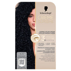 Schwarzkopf Creme Supreme tartós hajfesték 1-1 hűvös fekete - 1 db kisképe