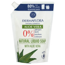 Dermaflora 0% folyékony szappan utántöltő aloe verával - 800 ml kisképe