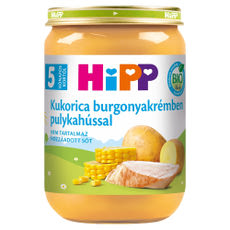 Hipp bébiétel burgonyával, kukoricakrémmel és pulykahússal 5 hónapos kortól - 190 g kisképe