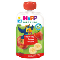 Hipp gyümölcspüré eper - banán - alma 4 hónapos kortól - 100 g kisképe