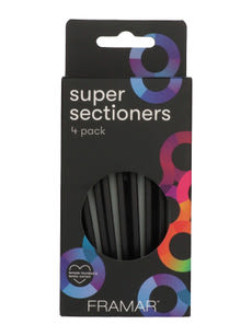 Framar szilikon szalagos hajcsipesz /fekete - 4 db kisképe