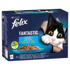 Felix Fantastic halas válogatás aszpikban, nedves macskaeledel (12 x 85 g) -  1020 g kisképe